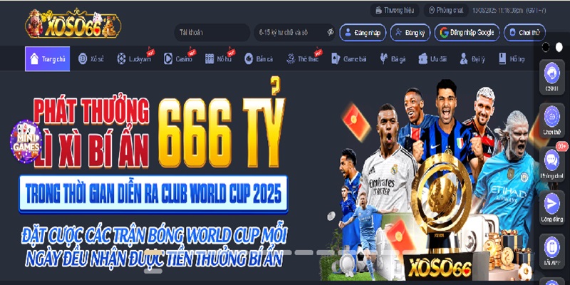 Những sảnh game làm mưa làm gió tại nhà cái Xoso66 com